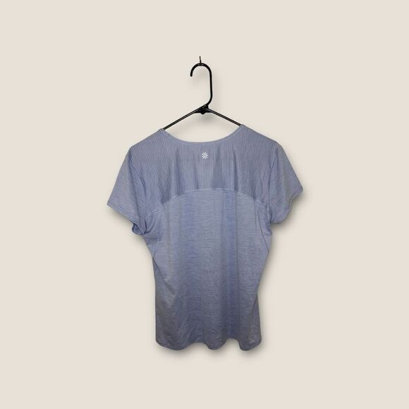 Athleta Women’s Athletic Tee Purple White Reflective Size XL - Picture 2 of 5